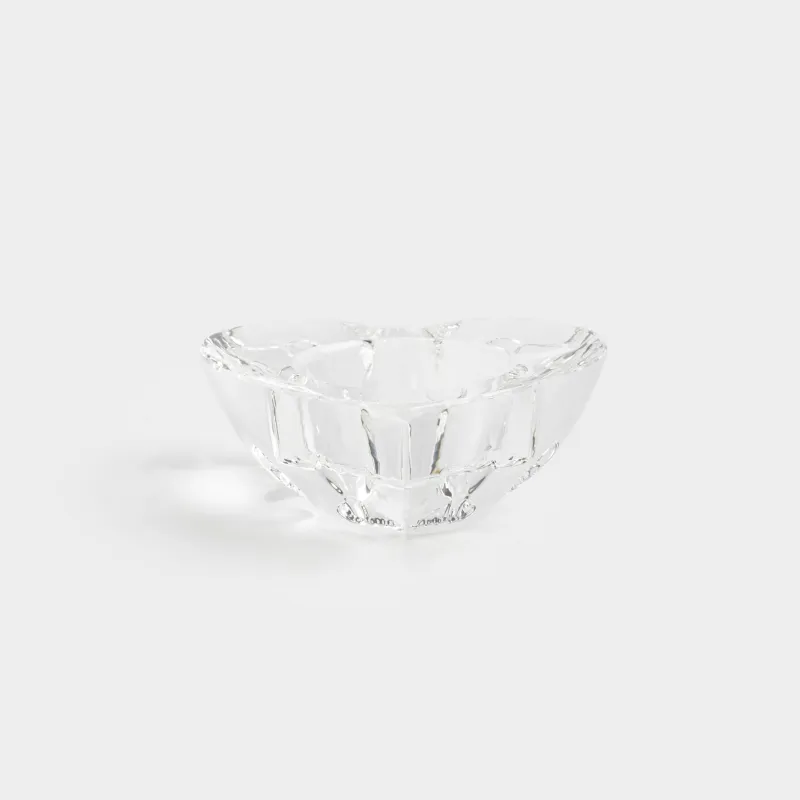 Candlestick, 8x3 cm, for tea candle, Crystal glass, Heart, Heart