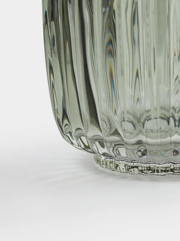 Liquid soap dispenser, 330 ml, glass / plastic, green-gold, Artemis, image-3