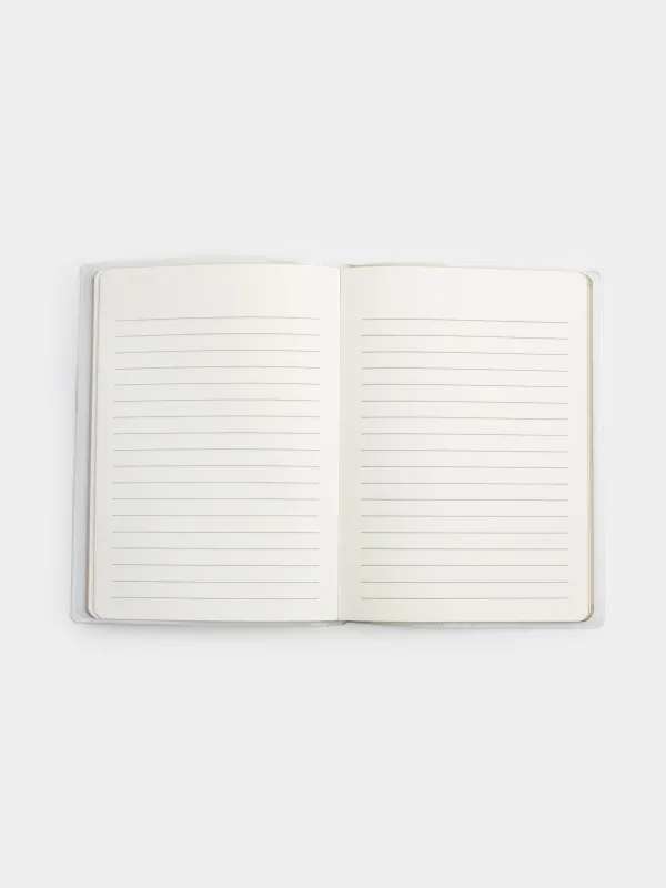 Notebook, 13x18 cm, 80 l, with ribbon, PVC, milky, Elegant, Stationery, image-5