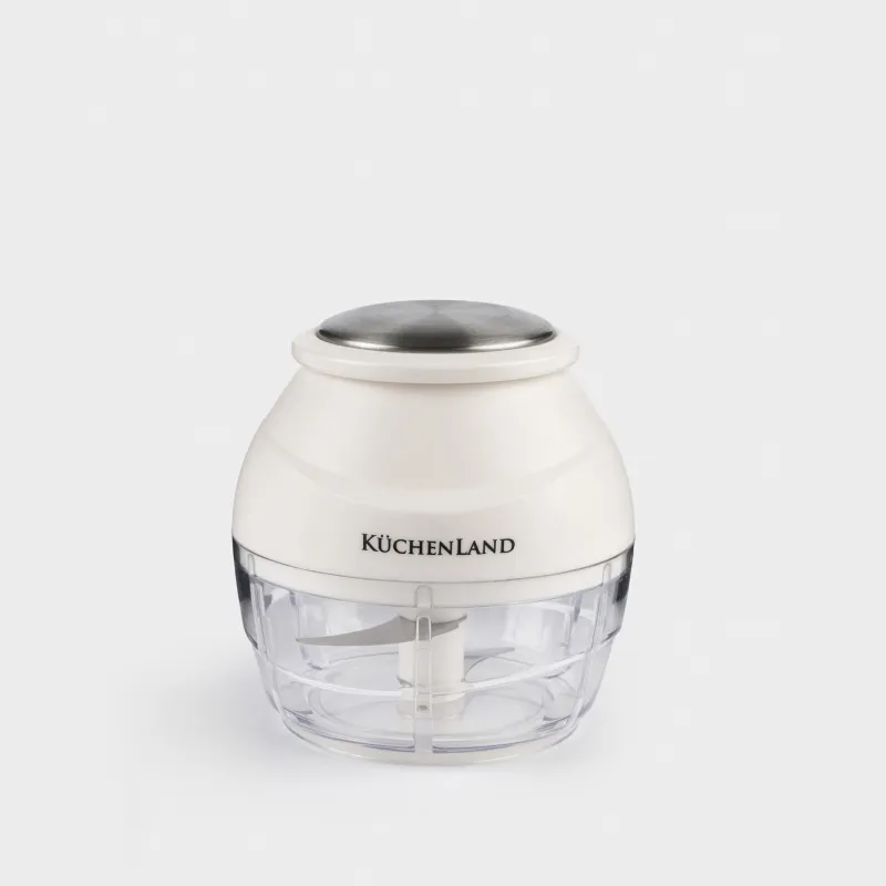 Chopper-blender, 9 cm, mechanical, plastic/steel, Milk, Soft kitchen