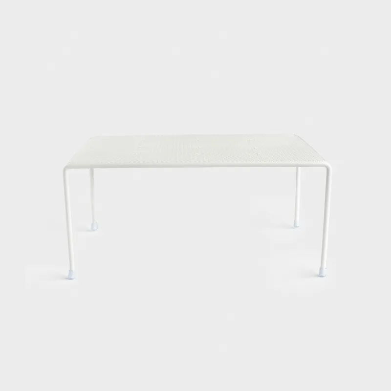 Shelf organizer for the cabinet, 30x23 cm, metal, milky, Grid, Method