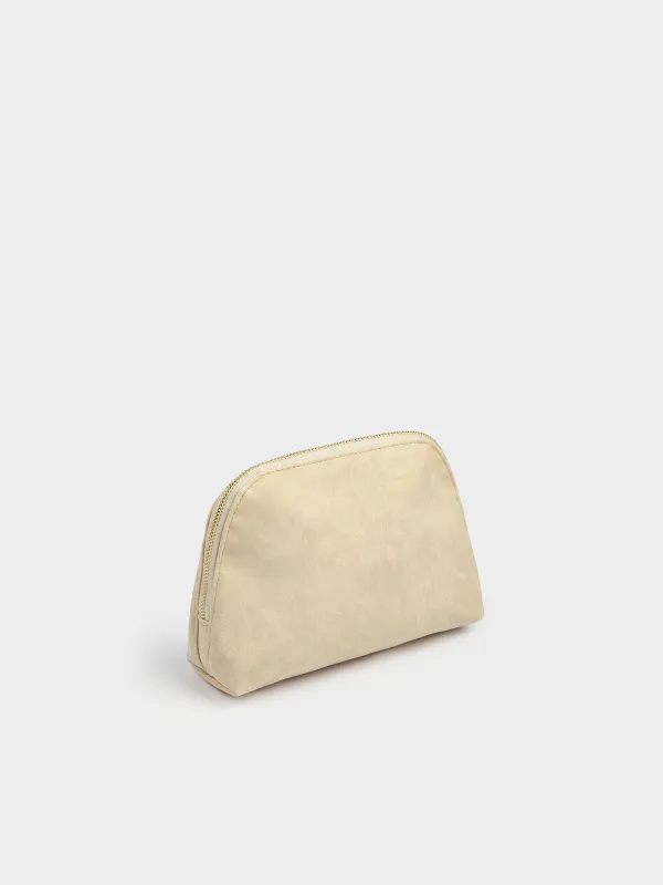 Makeup bag, 22x17 cm, polyurethane, beige, Krast, image-5