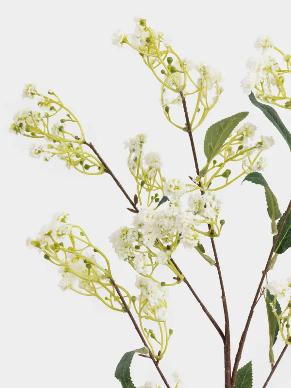 Decorative branch, 90 cm, plastic / polyester, White Cherry Blossom branch, Flower garden, image-2