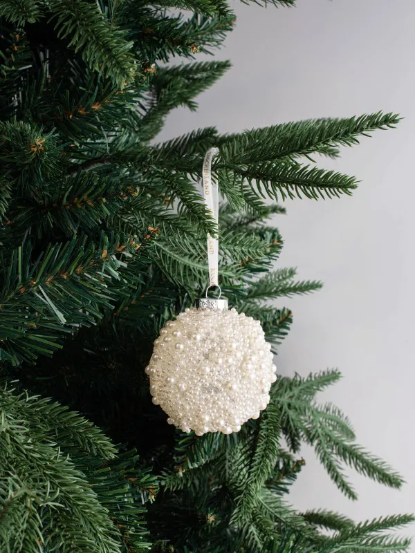 Christmas tree toy, 8 cm, foam/plastic, gold, Ball with glitter, Ball sparkle, image-3