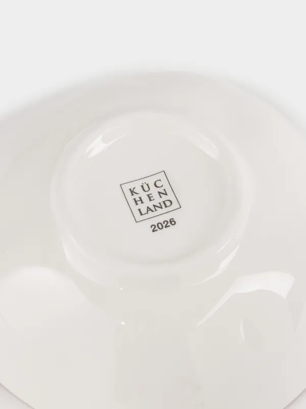 Salad bowl, 15x5 cm, 370 ml, ceramic, Horse, Christmas tree, image-4