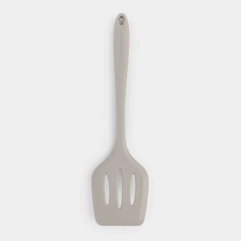 Spatula, 31 cm, with slits, silicone / nylon, beige, Benefit
