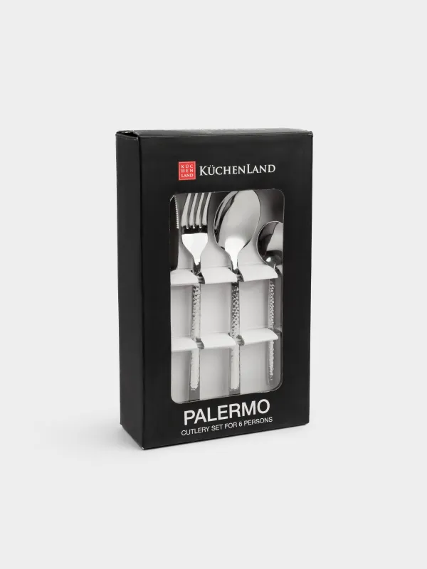 Cutlery, 6 persons, 24 items, steel, Palermo, image-8