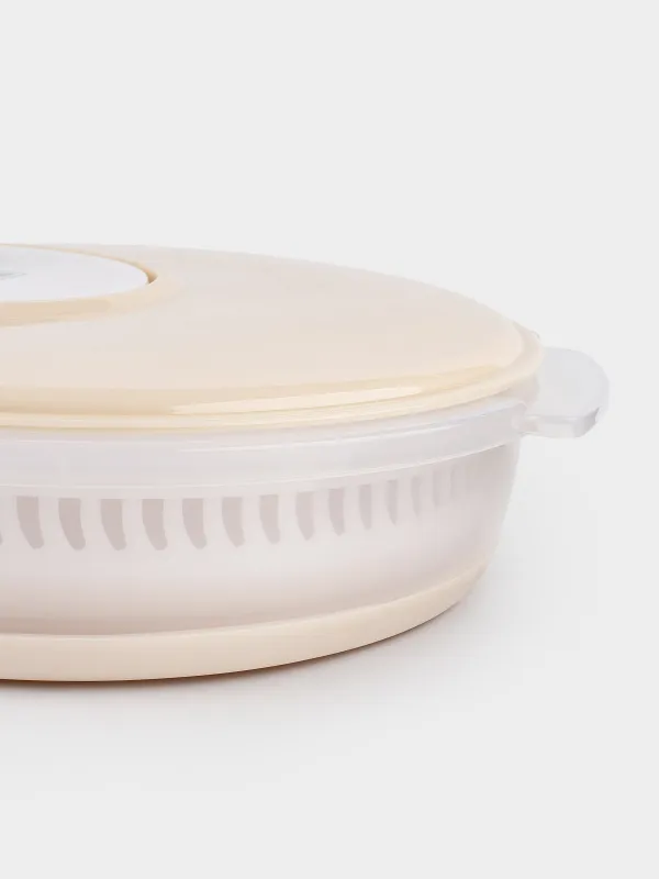 Vegetable dryer, 30 cm, mechanical, foldable, plastic / rubber, gray-beige, Foldaway, image-9