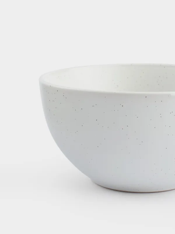 Dining set, 6 pers, 18 pr, ceramic, milk, speckled, Particle, image-6