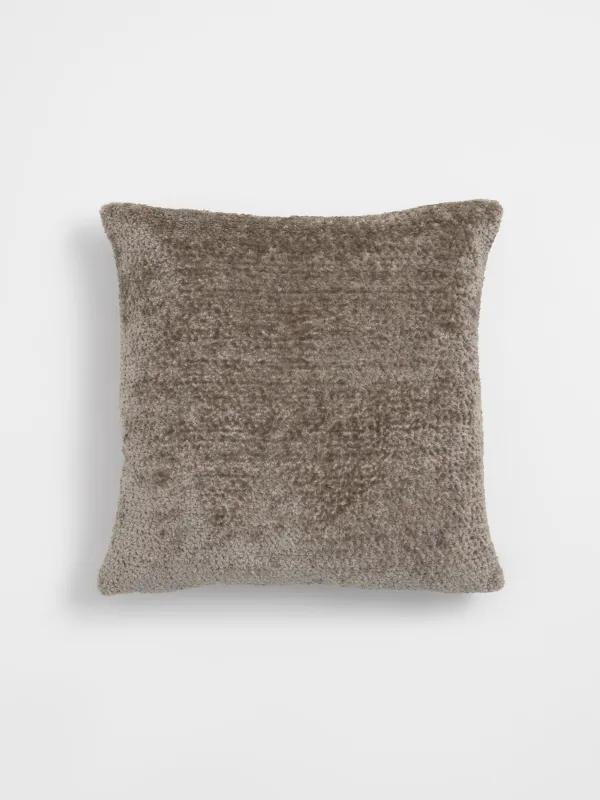Decorative pillow, 45x45 cm, velvet, brown, Nordkap, image-0
