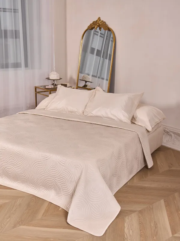 Bedspread, 220x240 cm, quilted, velvet/microfiber, sand, Arch, Arch, image-7