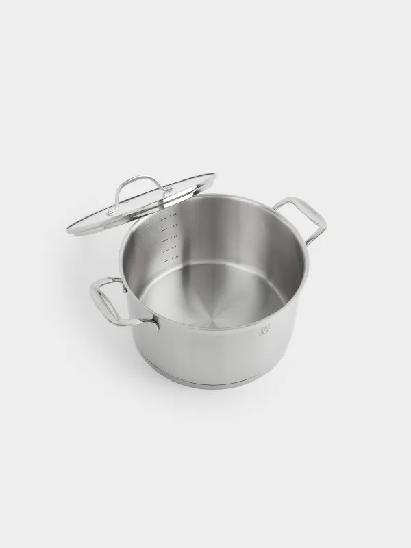 Pot, 24 cm, 6 l, with lid, Silver Stone, image-3