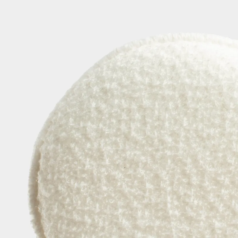 Washcloth-sponge for washing face and body, 13 cm, with holder, polyester / nylon, milky, Unique spa, image-3