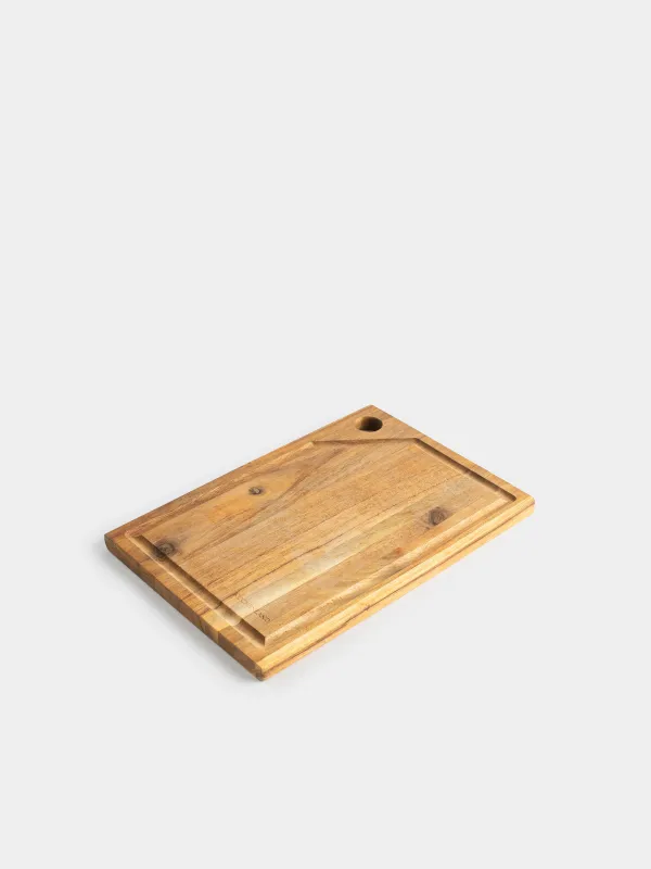 Cutting board, 33x25 cm, rectangular, wood, Noble tree, image-4