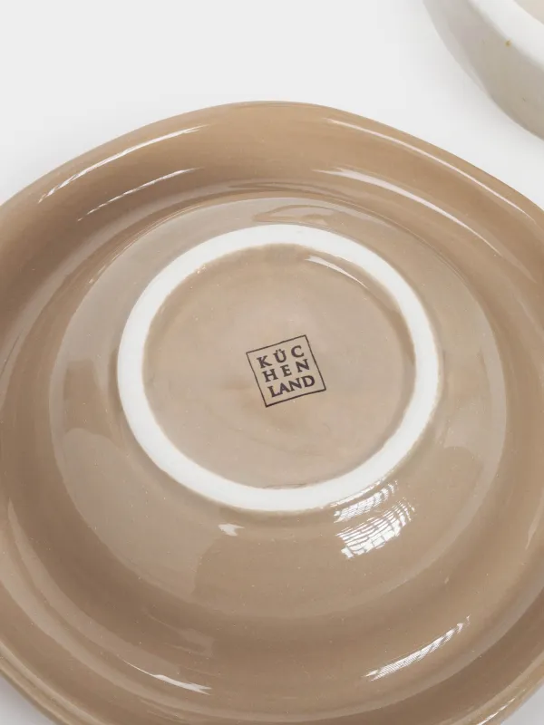 Tea pair, 1 person, 2 items, 300 ml, ceramic, milky grey, speckled, Find your style, Delicia, image-5