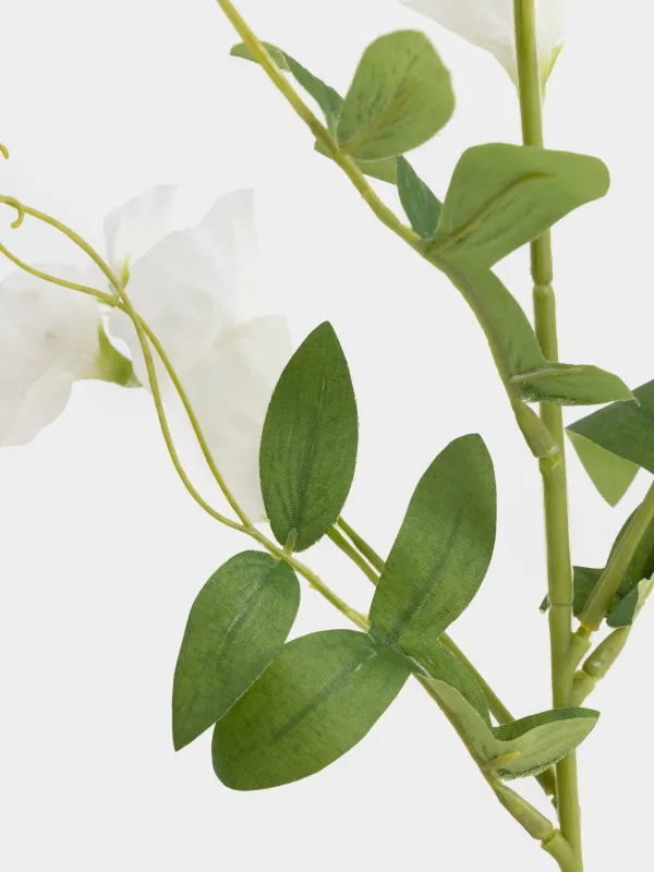 Decorative branch, 70 cm, plastic / polyester, White lisianthus, Flower garden, image-3