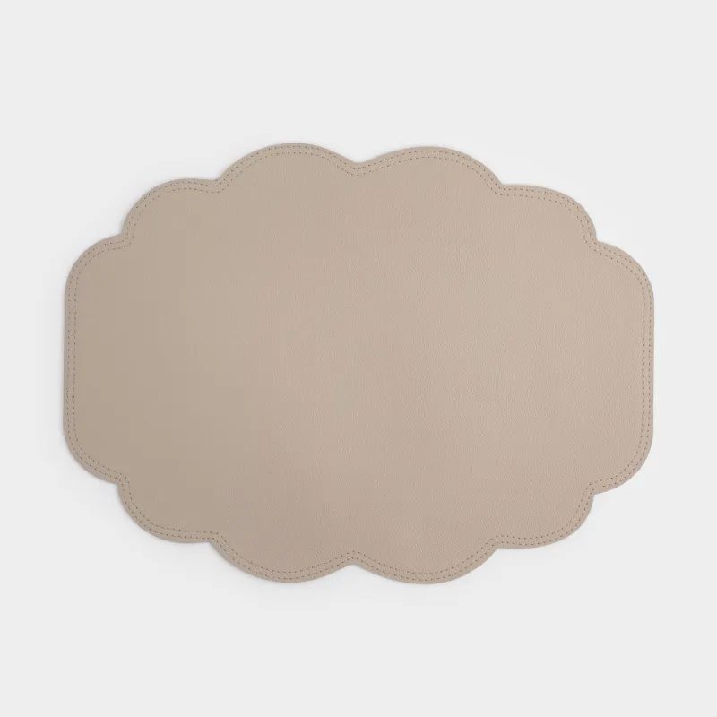 Placemat, 33x45 cm, PVC, shaped, silver, Rock