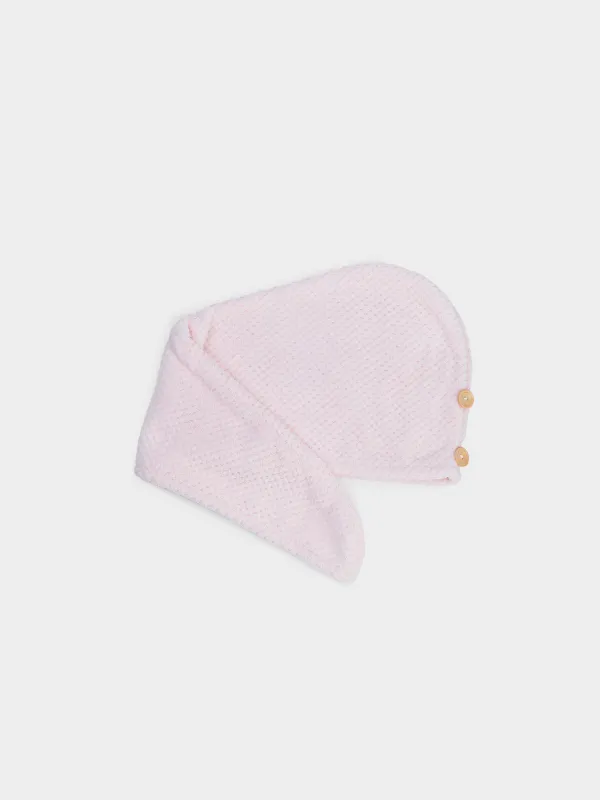 Turban towel for hair, 62x24 cm, microfiber, pink, Fiber spa, image-1