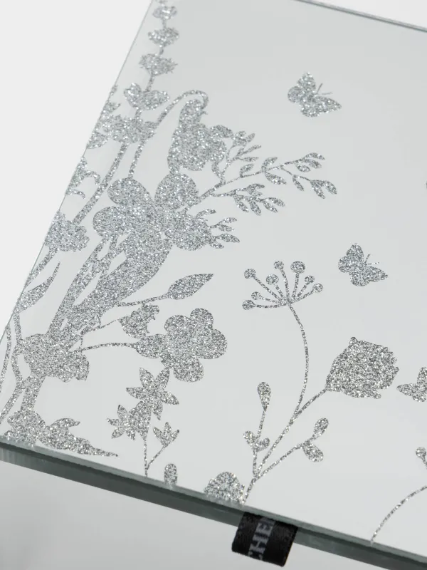 Jewelry box, 12x7 cm, glass / metal, Mirror, Butterfly, Glossy, image-5