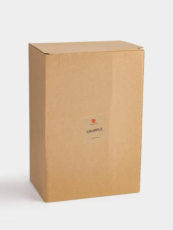 Flower vase, 27 cm, with handles, porcelain P, milky, Crumple, image-4