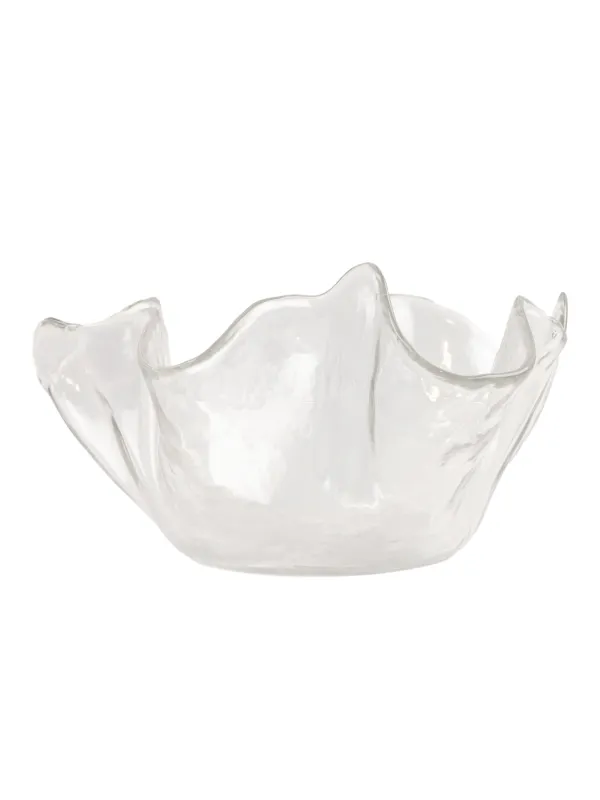 Salad bowl, 20x9 cm, 650 ml, glass, Wavy edges, Clear wave, image-4