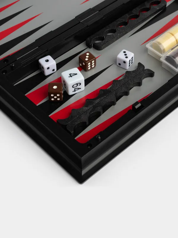Board game, 25x25 cm, checkers/backgammon, road, plastic, Hobby light, image-6