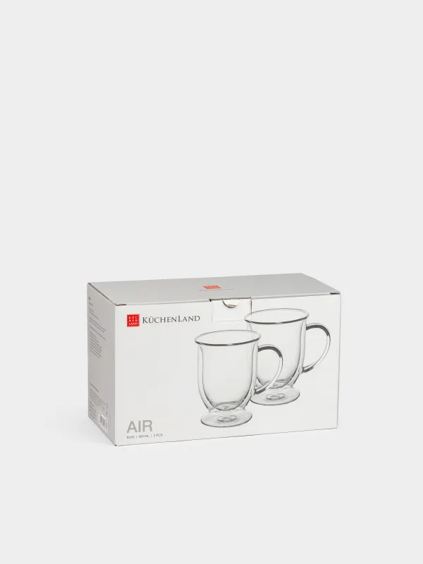 Mug, 350 ml, 2 pcs, on a leg, glass B, Air, image-6