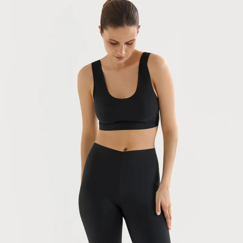 Bra-top, size L, nylon/spandex, black, Kimberly