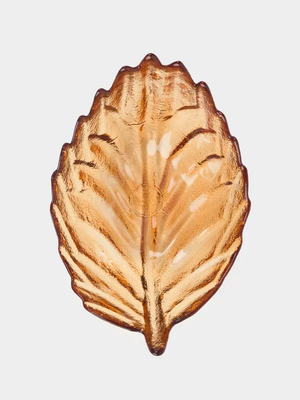 Salad bowl, 17x10 cm, ml, glass, color, Leaf, Curvy, image-4