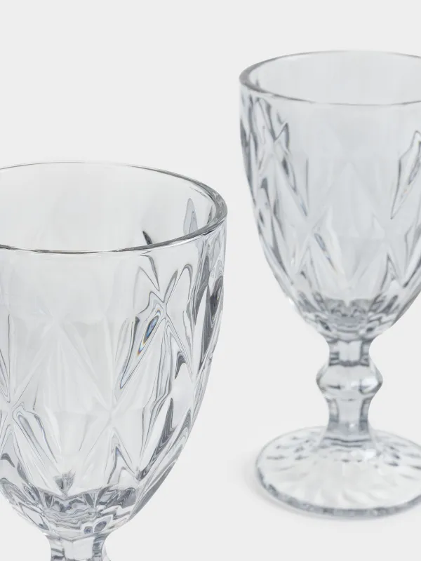 Wine glass, 300 ml, 6 pcs, glass R, grey, Rhomb color, image-2