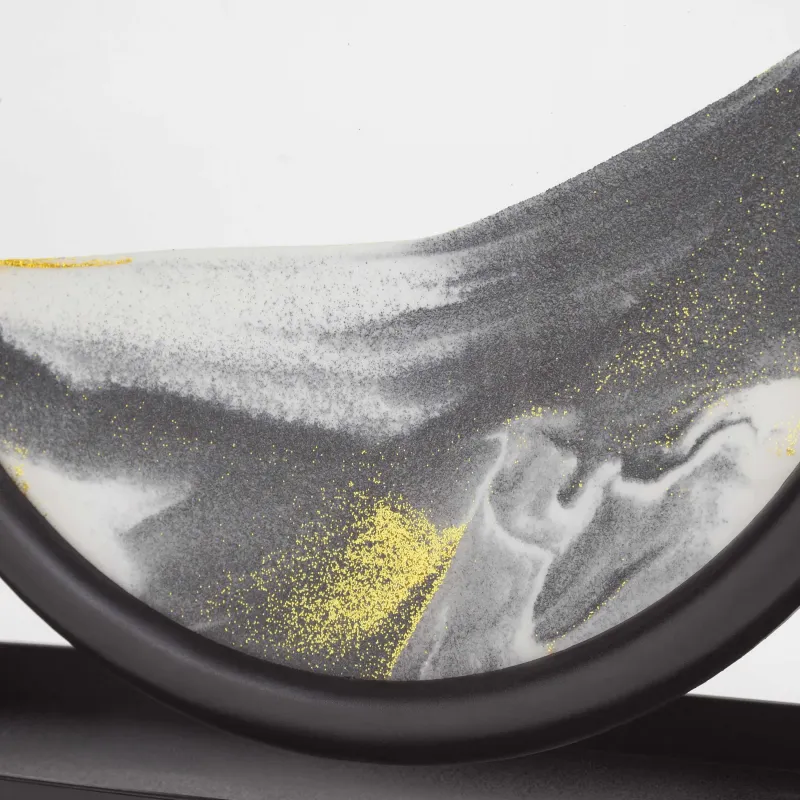 Sand painting, 25x24 cm, on a stand, glass / plastic, Sand time, image-4