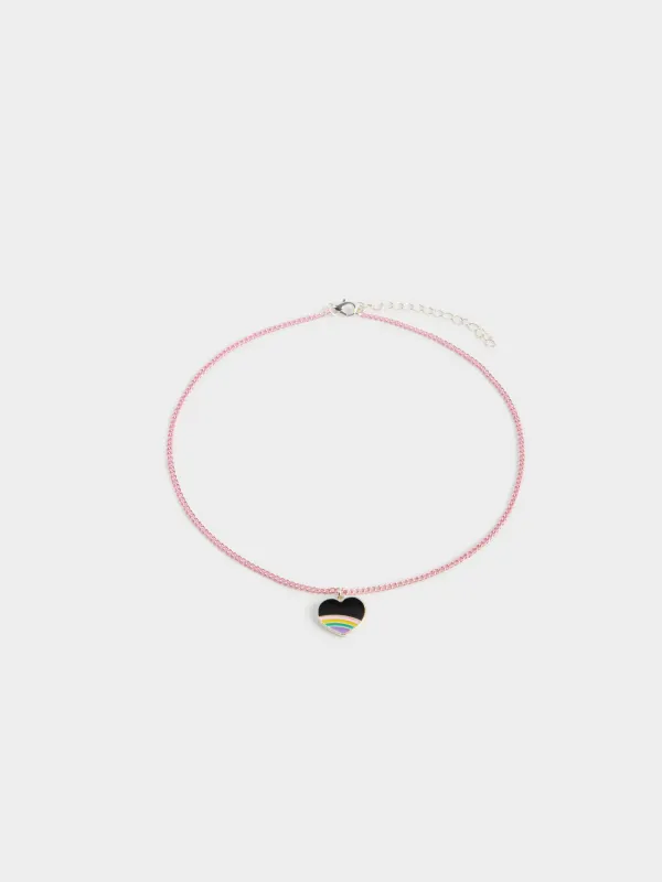 Jewelry set, Children's, 3 items, metal / acrylic, Heart, Views kids, image-1