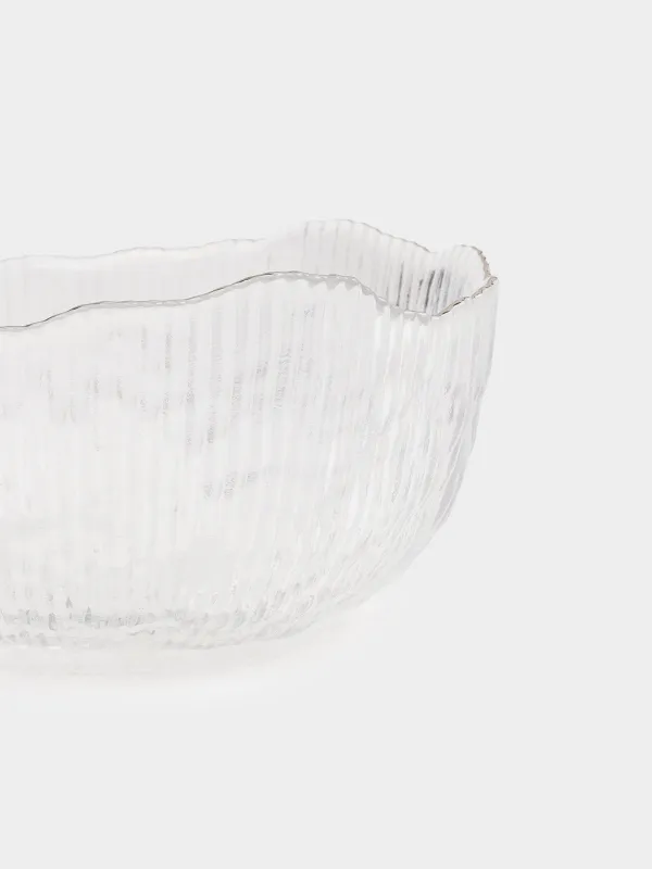 Bowl, 13x6 cm, glass R, with silver edging, Argos silver, image-2