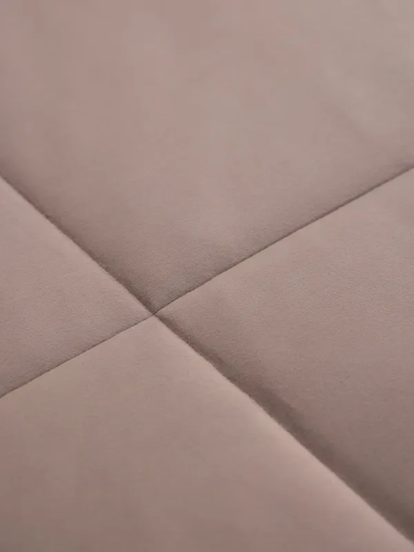 Bedspread, 220x240 cm, quilted, velvet/microfiber, gray-brown, Stitch velvet, image-4