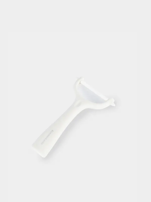 Vegetable peeler, 14 cm, ceramic/plastic, milk, Regular, image-1