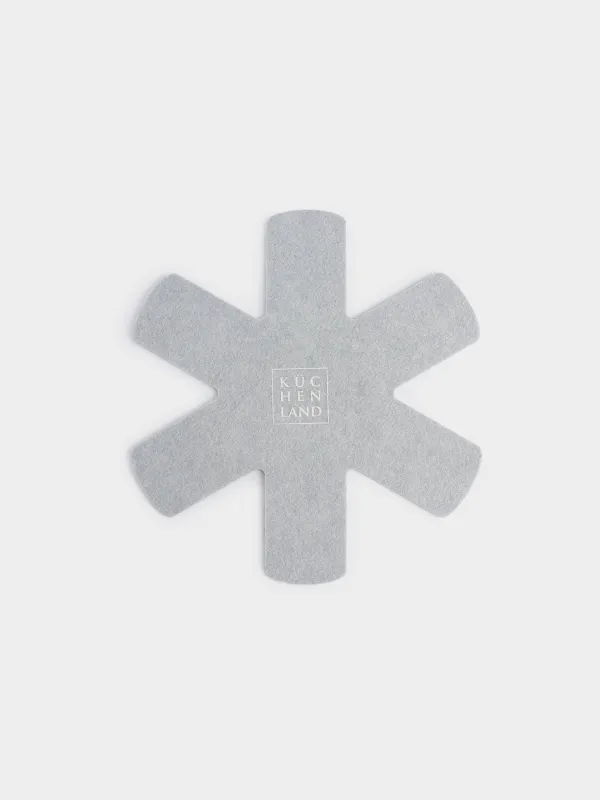 Set of protectors for frying pans, 3 pcs, 38/34/27 cm, felt, gray, Assist, image-3