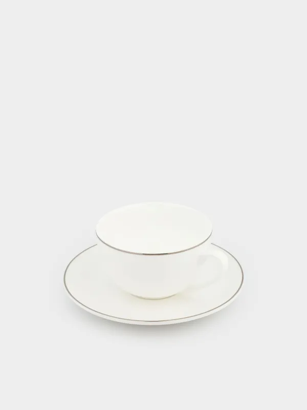 Tea pair, 2 pers, 4 pr, 250 ml, porcelain F, Pearl-platinum, image-2