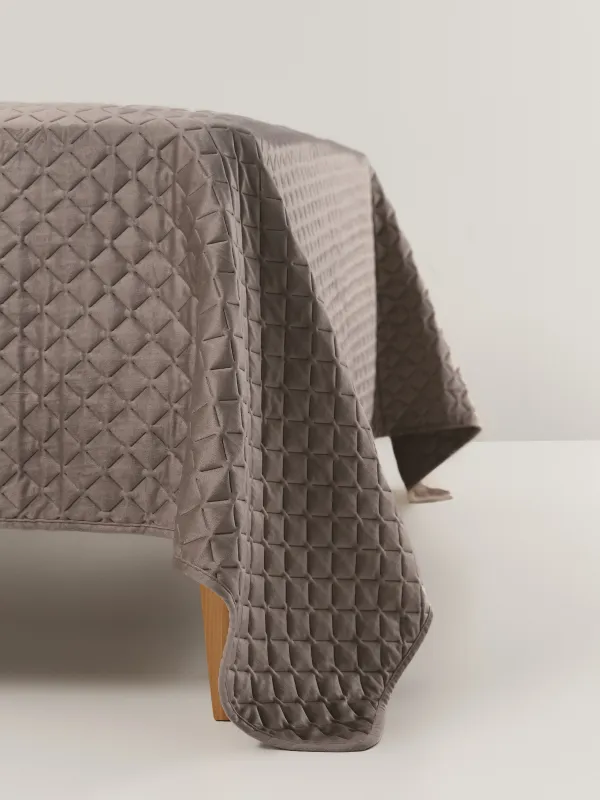 Bedspread, 220x240 cm, quilted, corduroy/microfiber, lilac, Stitch velvet, image-6