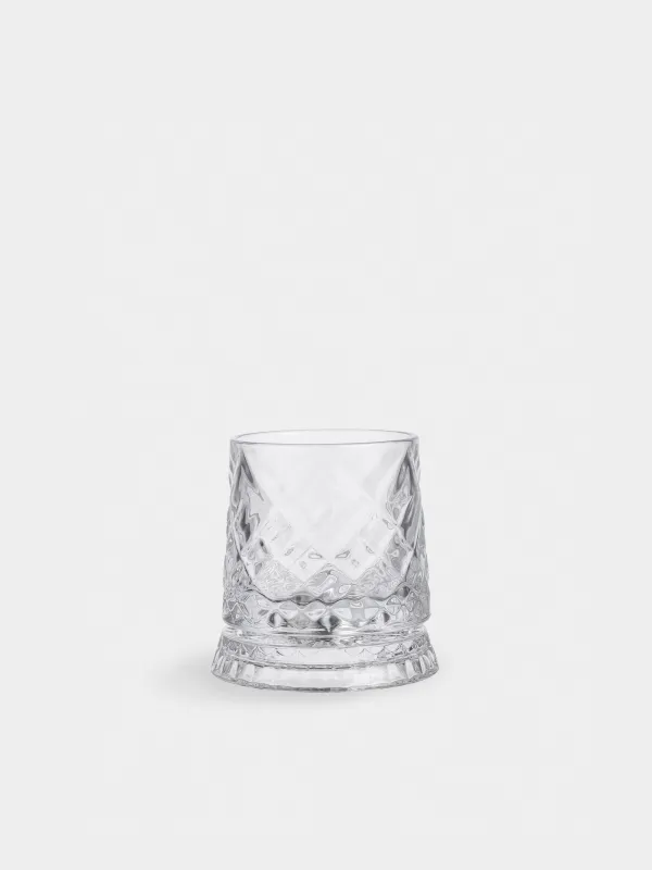 Drinking glass, 8 cm, 250 ml, on a stand, glass R, Rhomb, image-0