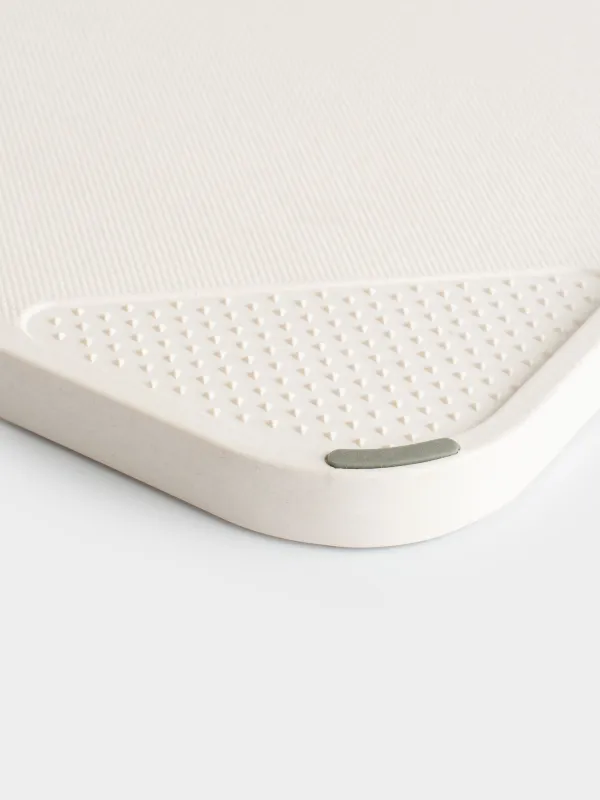 Cutting board, 23x28 cm, with sharpener / garlic grater, plastic, beige, Soft kitchen, image-6