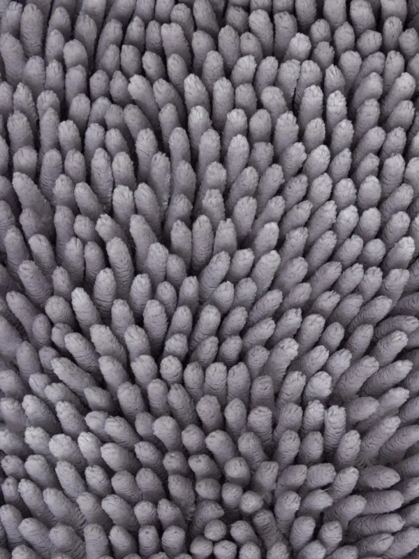 Mat, 65x100 cm, anti-slip, polyester, Grey, Fluffy, image-2