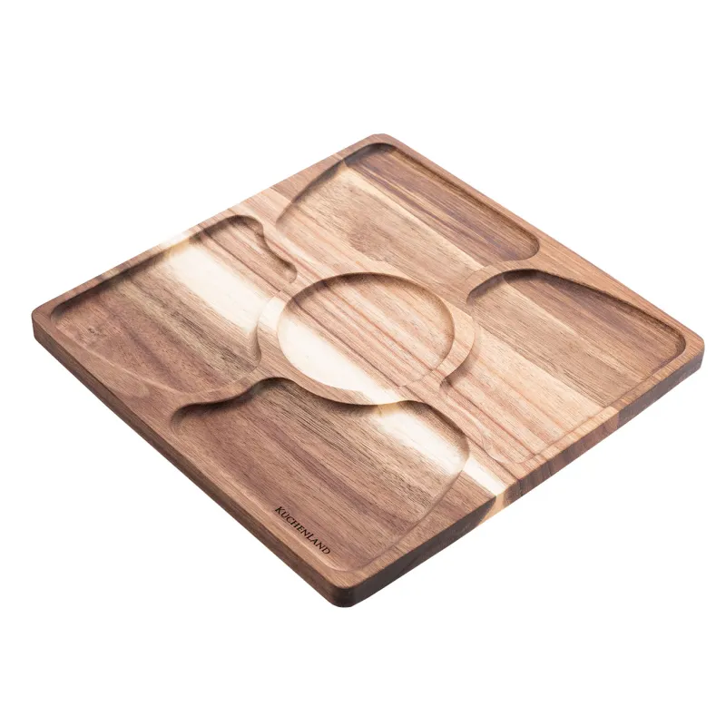 Menagerie, 28 cm, 5 otd, wood, square, Noble tree, image-1