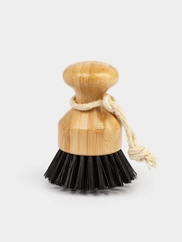 Dish washing brush, 7 cm, bamboo / plastic, black, Black clean, image-3