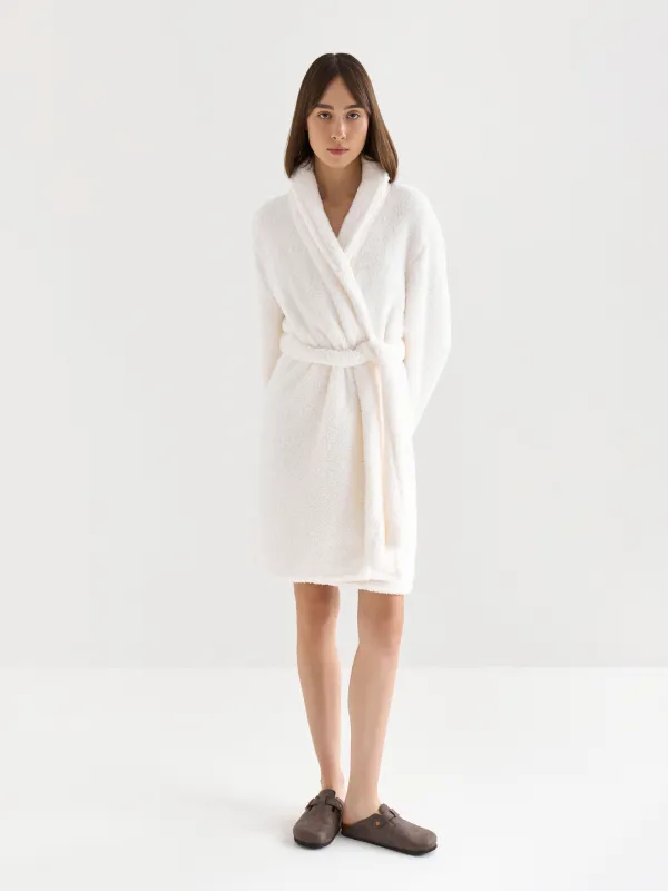 Robe for women, home, R. S, long sleeve, sherpa, milk, lola, image-0