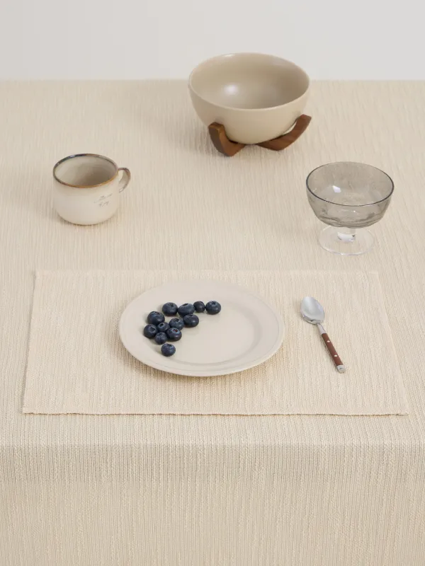 Placemat, 30x45 cm, cotton, rectangular, beige, Matting, Gunny lurex, image-2