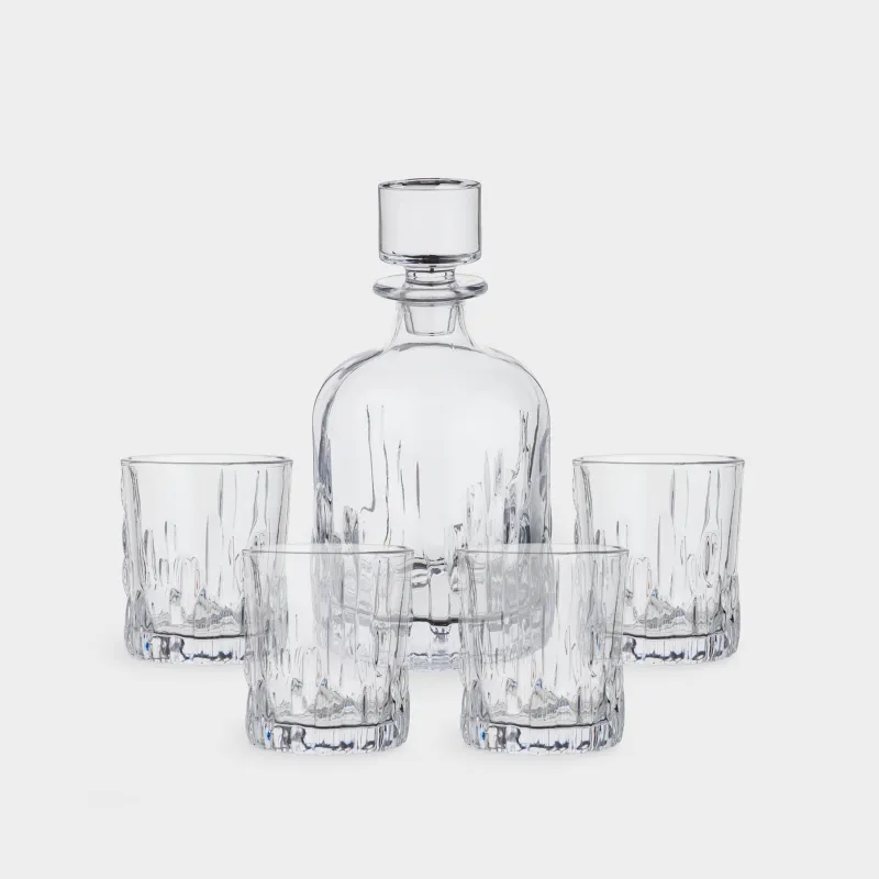 Drink set, 4 persons, 5 items, decanter / glasses, glass R, Harbor