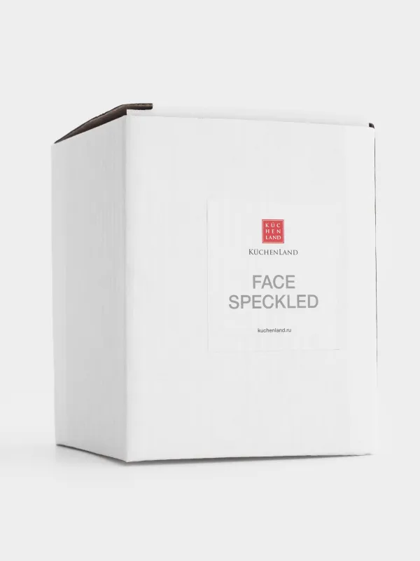 Bathroom tumbler, 11 cm, Ceramic, White, Speckled, Face, Face speckled, image-3