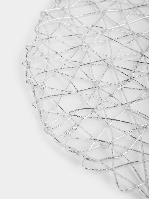 Placemat, 38 cm, PET, round, silver, Cobweb, Azhur Grid, image-3