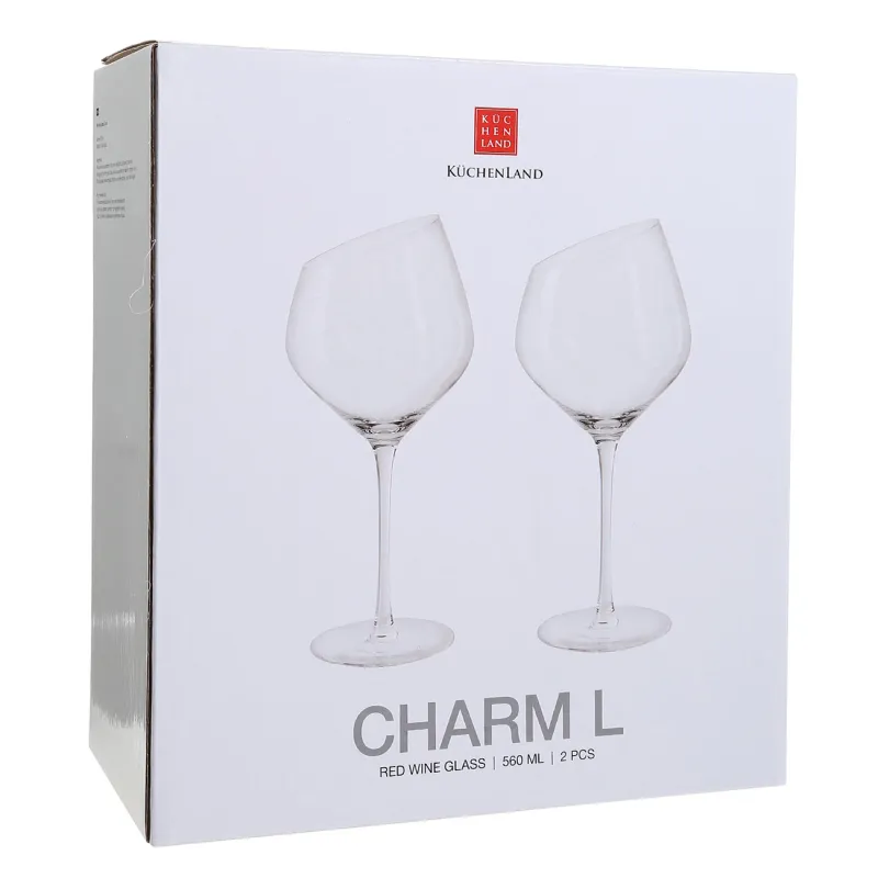 Drinking glass, 560 ml, 2 pcs, glass, Charm L, image-1