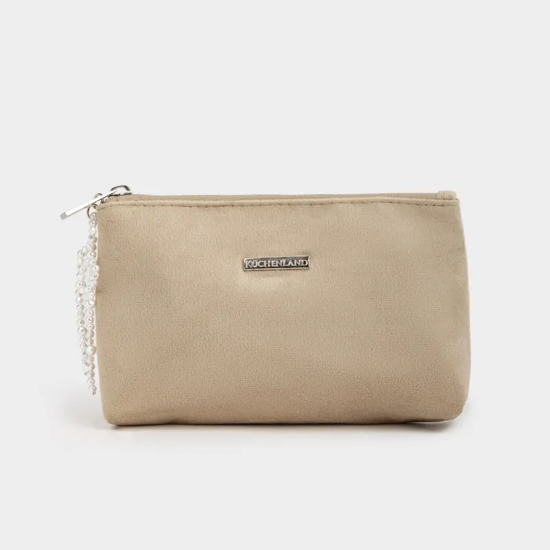 Makeup bag, 19x12 cm, polyester, color, Pearl bow, Beauty box